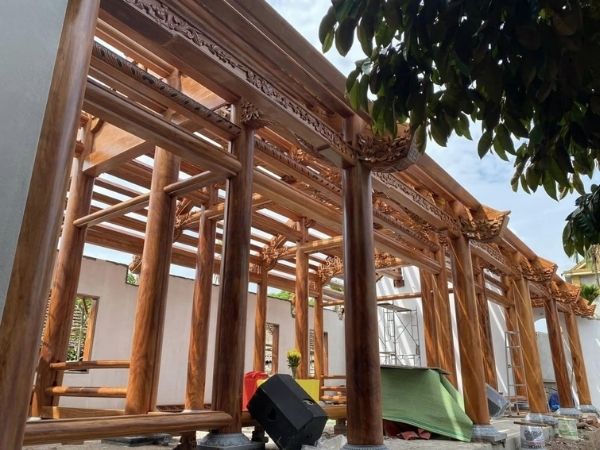 không gian bố cục khi xây nhà gỗ