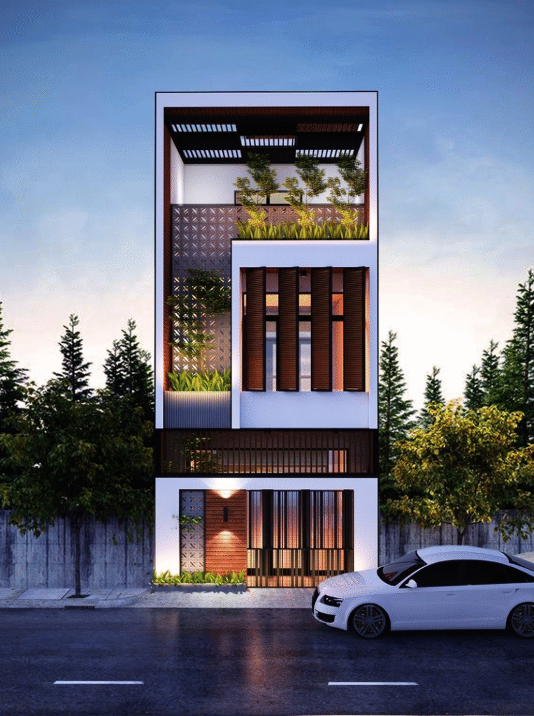 Thiết kế công năng mẫu nhà phố 3 tầng hiện đại