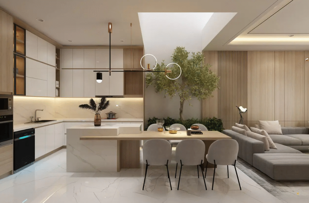 thiết kế mặt bằng tầng 2 khi xây nhà 5 tầng