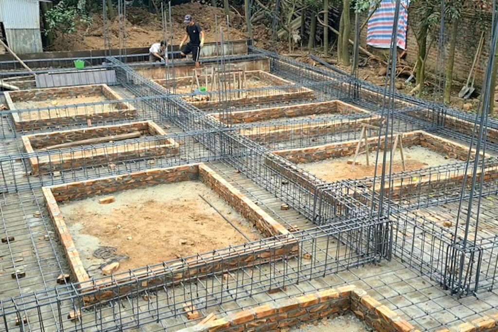 nền móng và diện tích sẵn có