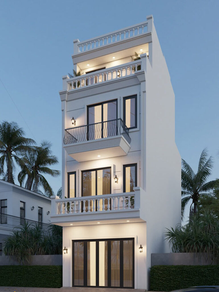 xây nhà 1 tỷ 3 tầng tân cổ điển