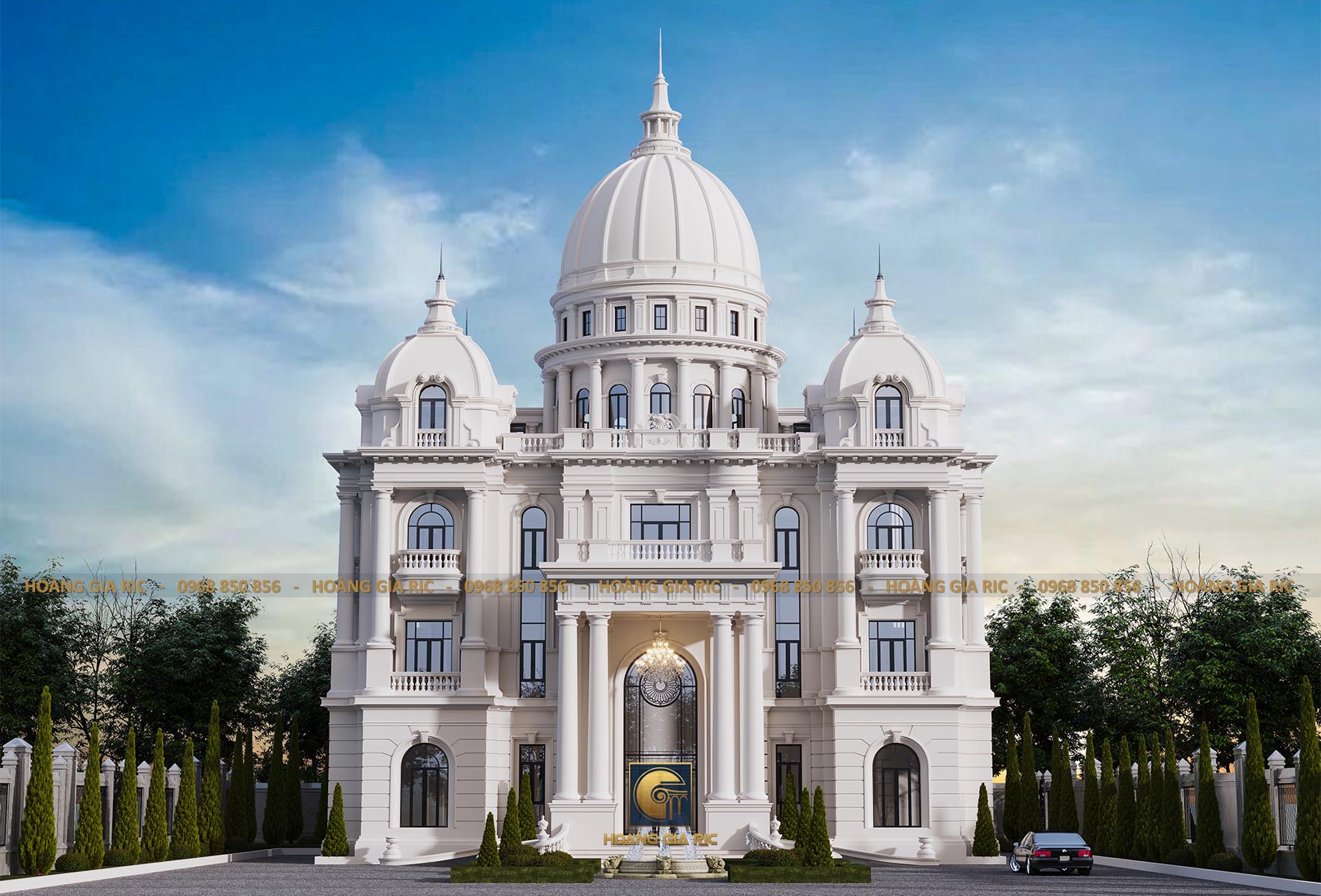 Thiết kế biệt thự lâu đài: Đẳng cấp đến từ tỷ lệ và giải pháp kết cấu